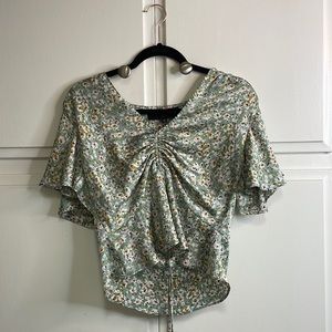 Blue Floral Hypeach Blouse